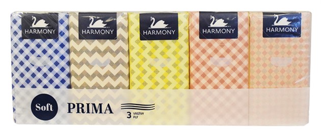 Pappersnäsduk vit Harmony Prima 1x10fp