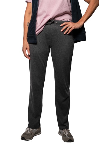 Trikåbyxa raka ben, resår i midja svart st L