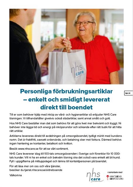 NHS Care Boende och Anhörigfolder
