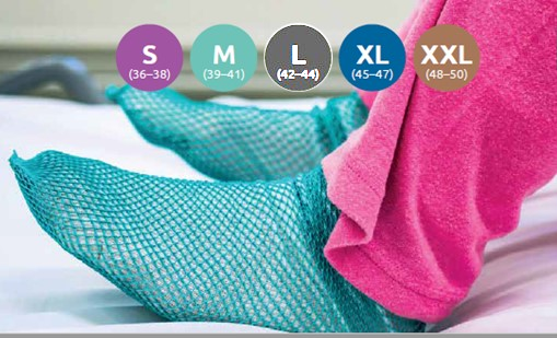 Gripsock för torra och fuktiga utrymmen stl S 36-38 lila (1par)