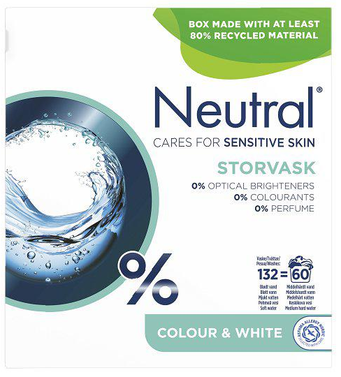 Tvättmedel Neutral oparfymerad vit & kulörtvätt 4,2kg