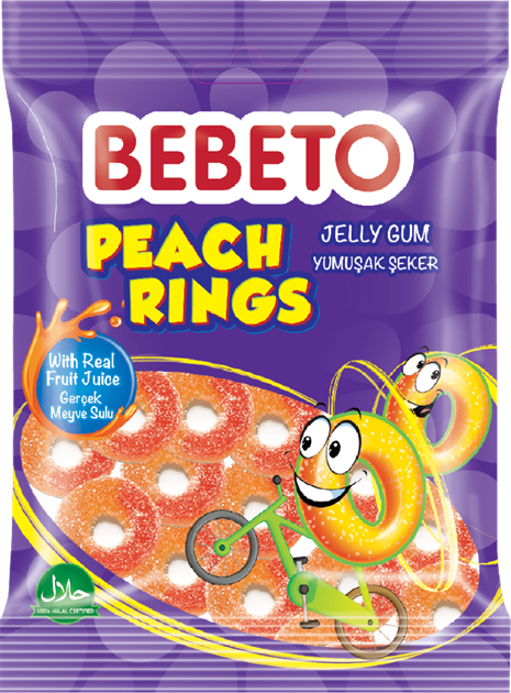 Persikoringar 80 gram