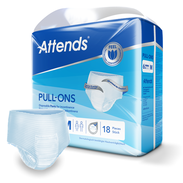 Inkontinensskydd Attends Pull-Ons 6 M 18st/fp