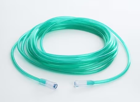 Syrgasslang (grön ) klämsäker 15,2m med 6mm koppling