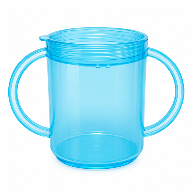 Mugg med skålformat lock blå