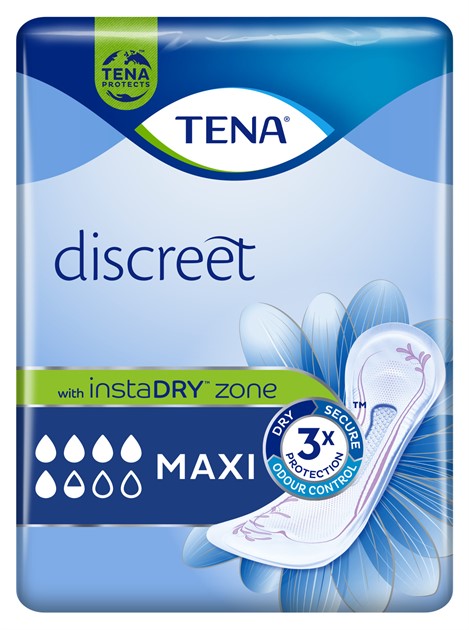 Inkontinensskydd Tena Discreet Maxi instaDRY 12st/fp