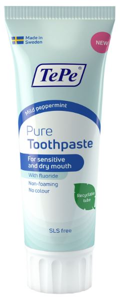 Tandkräm TePe Pure mild Pepparmint 75 ml