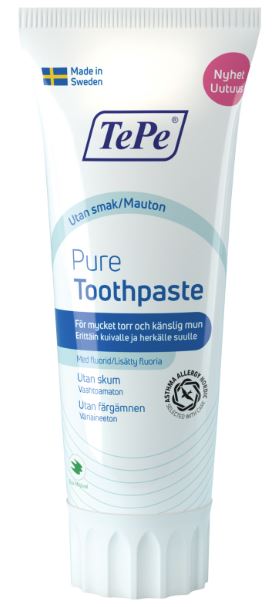 Tandkräm TePe Pure utan smak 75 ml