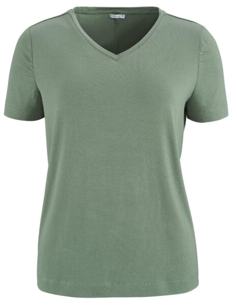 Topp v-ringad av Bambu med kort ärm