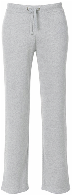 Trikåbyxa raka ben, resår i midja ljusgrå st S