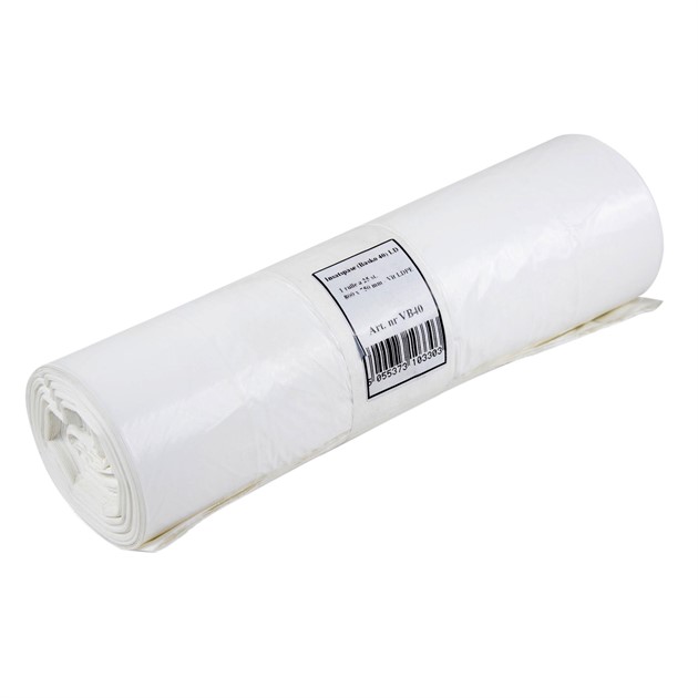 Papperskorgspåse Basko 40 vit 90L 50 st/rl