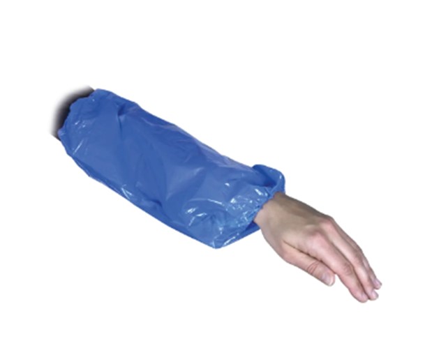 Ärmskydd PE engångs blå 40x20cm 30 micron 100st/fp